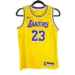 Nike Dri Fit Mens Athletic Jersey Lebron James Lakers